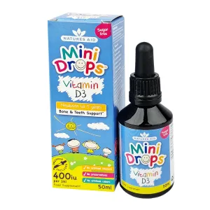 Natures Aid Mini Drops Vitamin D3 for Infants and Children 50ml